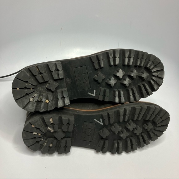 Marc Fisher MLIZZIE lug sole leather & Sherpa lace up boots size 8.5 - Picture 6 of 8